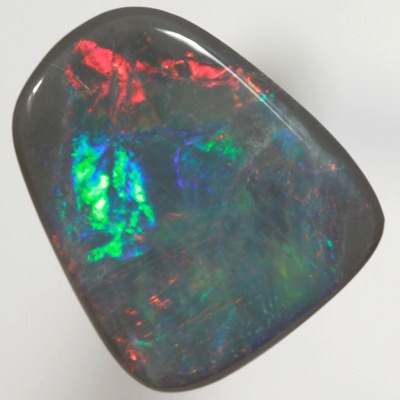 SOLID BLACK OPAL Bright rolling flashes of red to green SEE VIDEOS